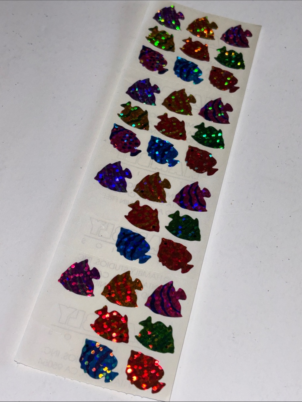 Hambly Studios vintage lot of prismatic fish stickers Hambly Studios 1980s
